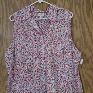 NWT Womens Sleeveless Blouse from St. Johns Bay size 1X